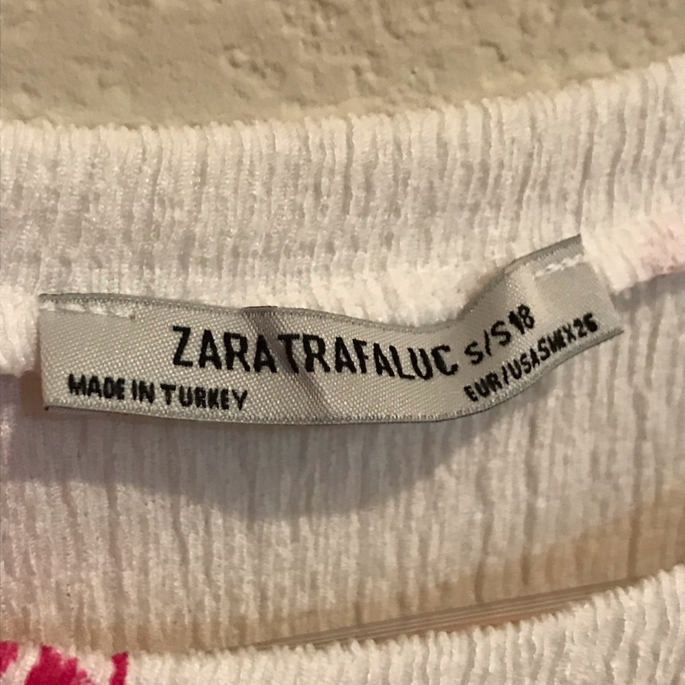 Zara Trafaluc Floral Asymmetrical Dress Size Small - Picture 7 of 8